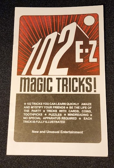 102 E-Z Magic Tricks Booklet New And Unusual Entertainment