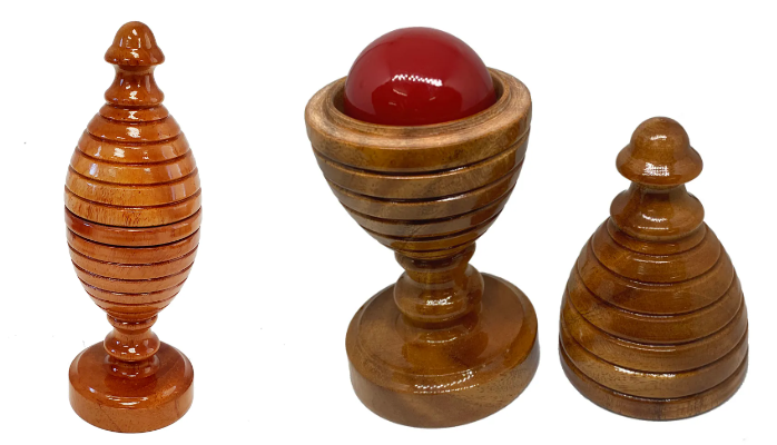 6" Ball And Vase Large Wood (Collector’s Edition)