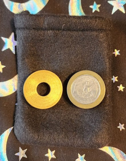 Coins In Flight Quarter Size - Solid Brass