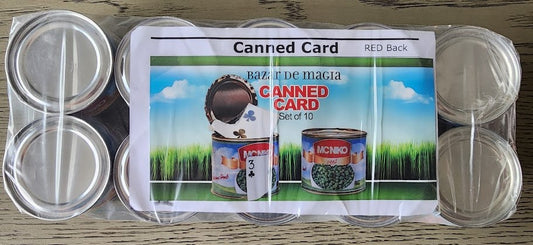Canned Card (Red) (Set of 10 cans) by Bazar de Magia