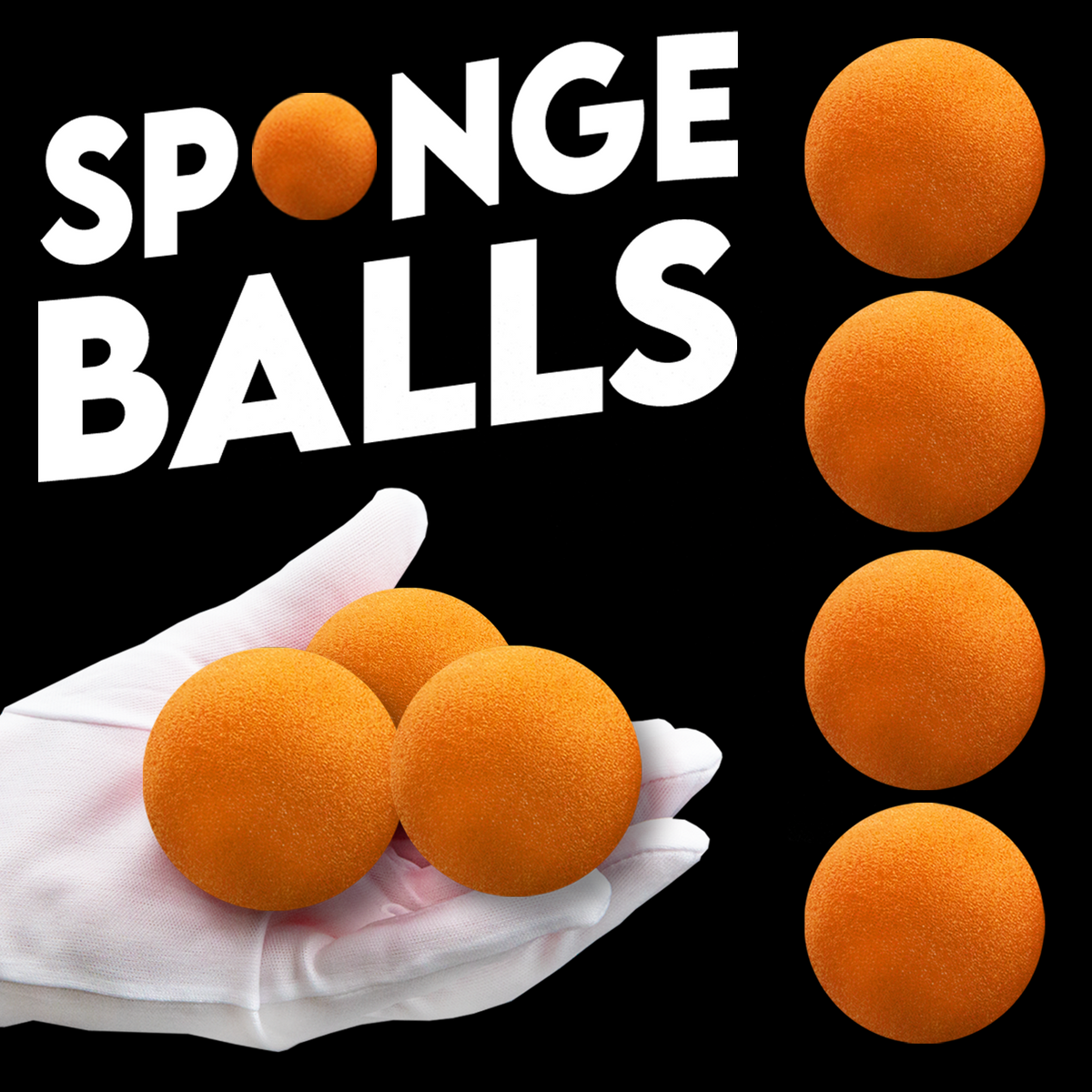 Vibrant Orange Sponge Balls