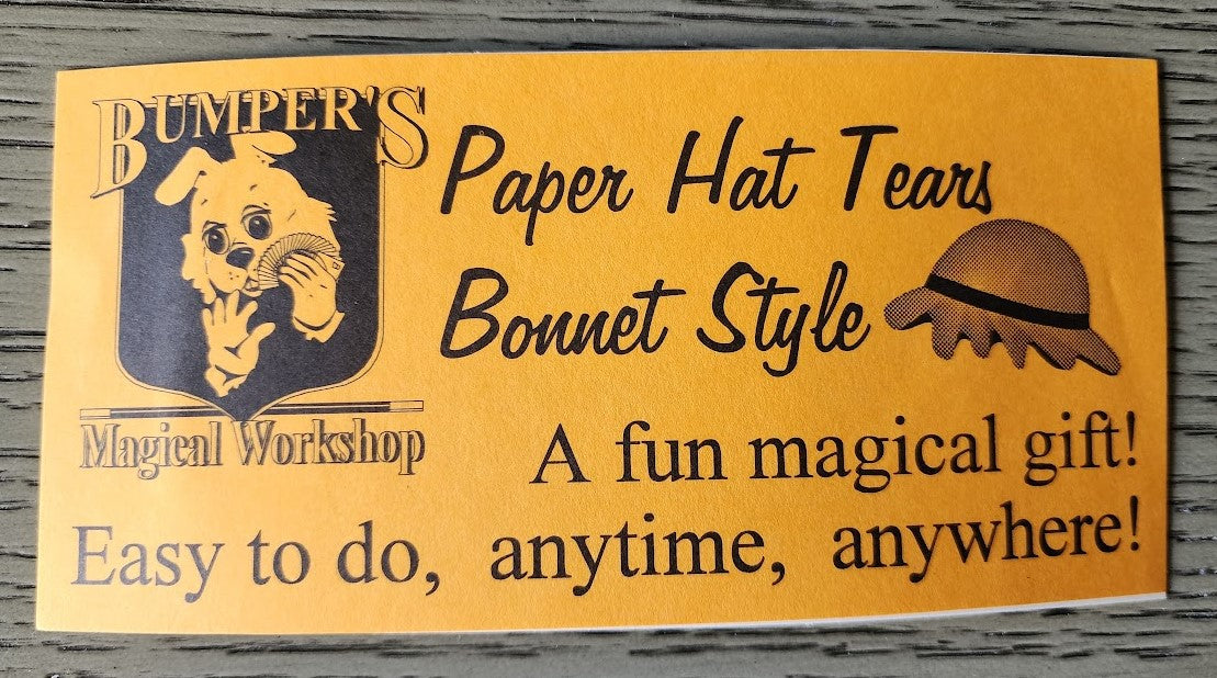 Paper Hat Tears Bonnet Style by Bumper - Pack of 9