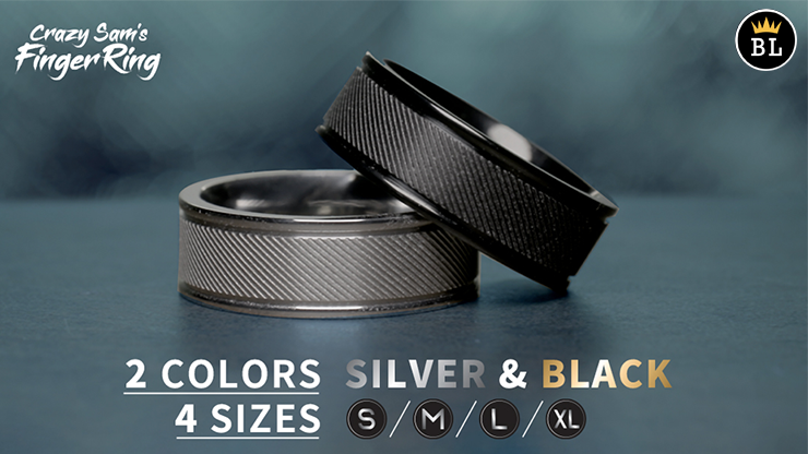 Hanson Chien Presents Crazy Sam's Finger Ring BLACK / EXTRA LARGE by Sam Huang (Gimmick and Online Instructions)