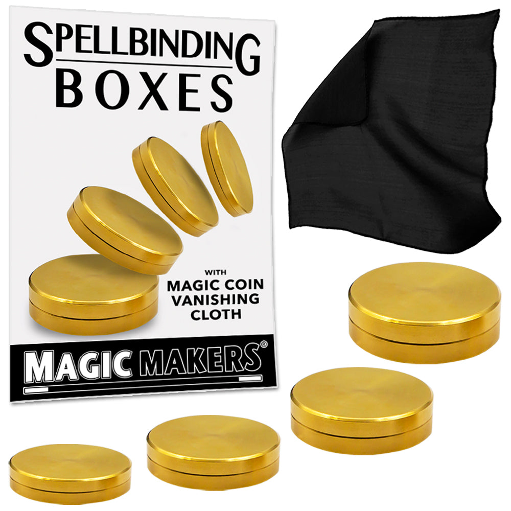 Spell Binding Boxes With Magic Coin Vanishing Cloth