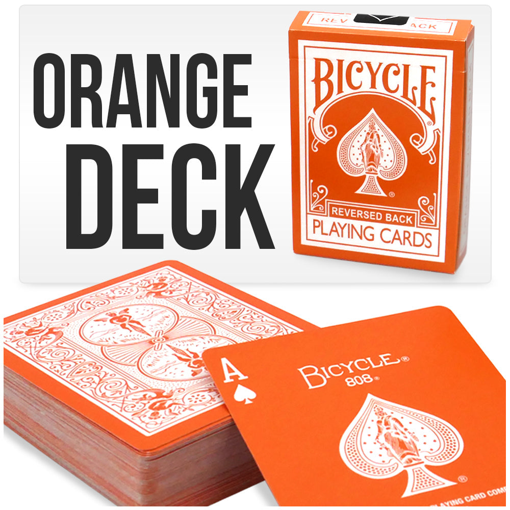 Orange Playing Cards Bicycle Deck