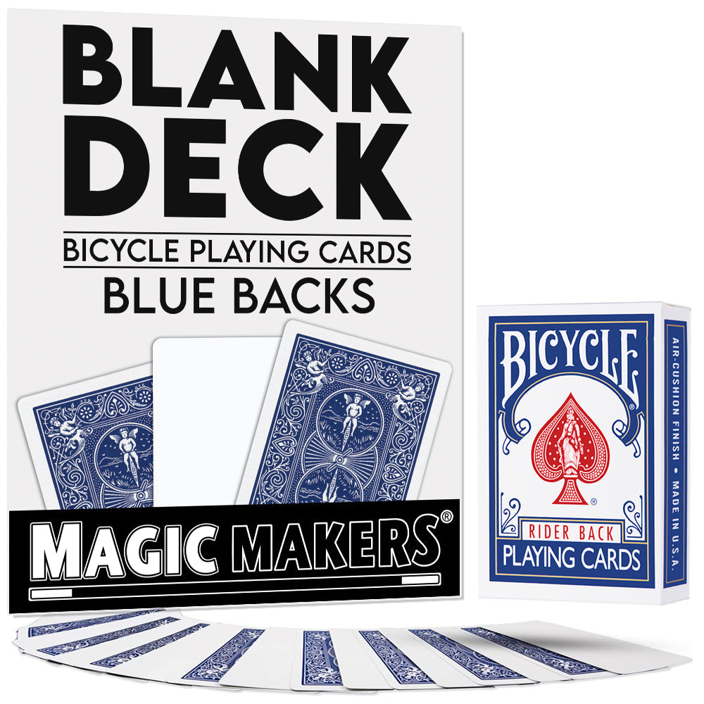 Blank Playing Cards Bicycle Deck - Blue Backs