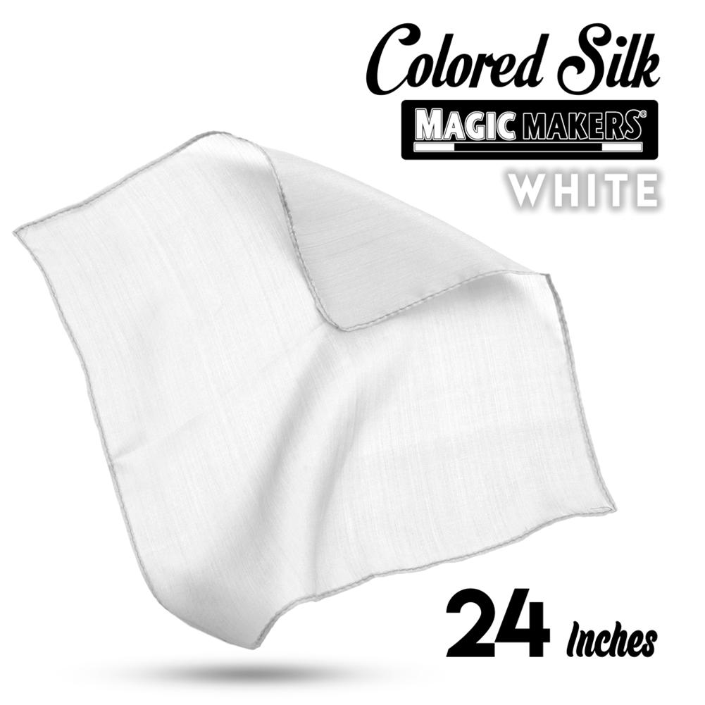 White 24 inch Colored Silk - Professional Grade