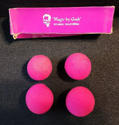 1 1/2 Inch Sponge Balls Set Of 4 Pink From Magic By Gosh