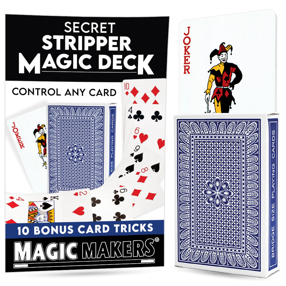 Secret Stripper Magic Deck Trick with 10 Bonus Card Tricks