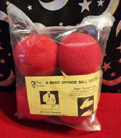 2.5  inch Super Soft Sponge Balls - Red -Pack of 4 from Magic by Gosh