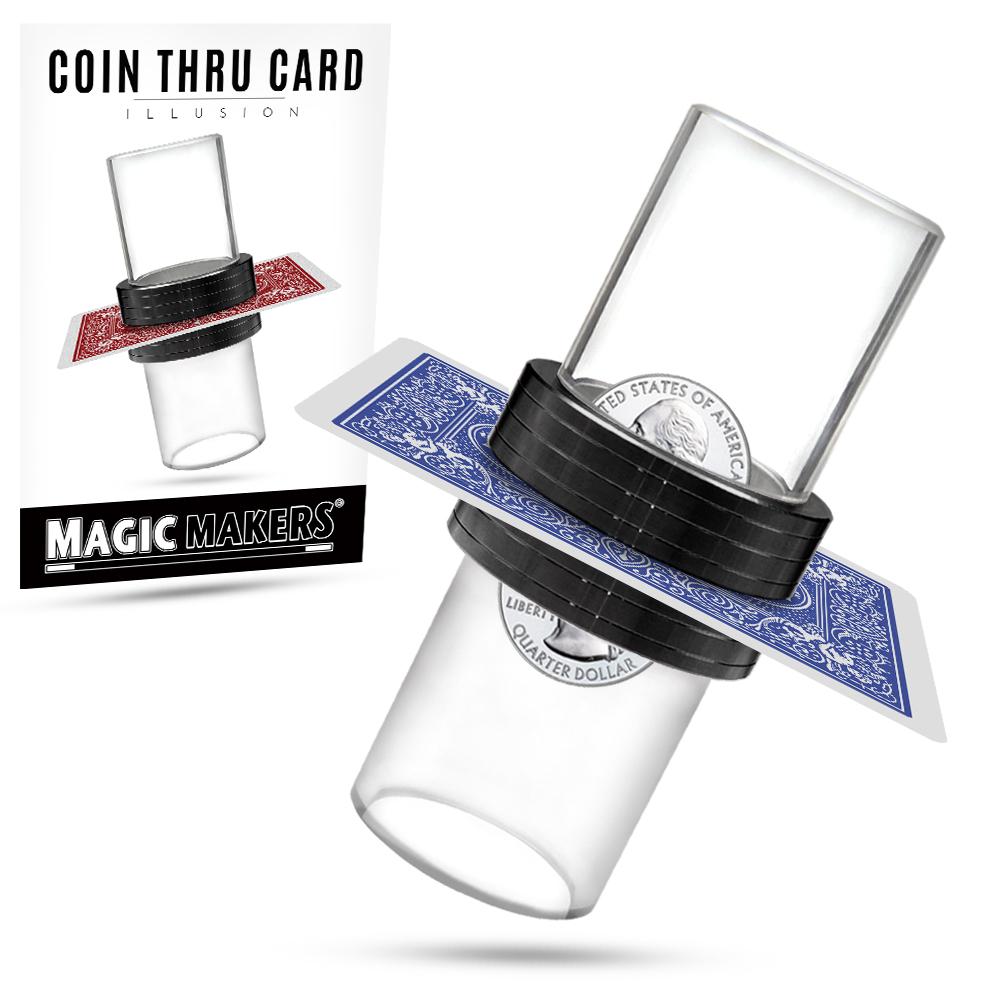 Magic Coin Thru Card Illusion