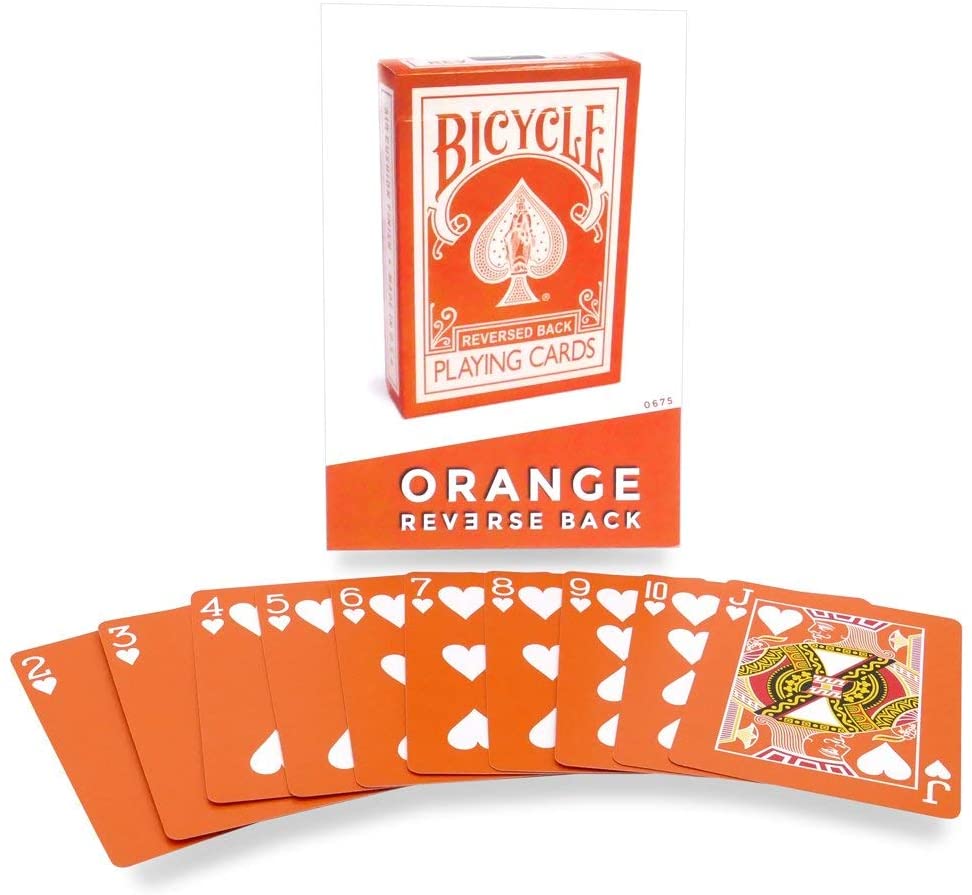 Orange Playing Cards Bicycle Deck