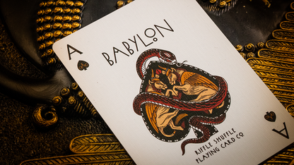 Babylon (Ruby Red) Playing Cards by Riffle Shuffle