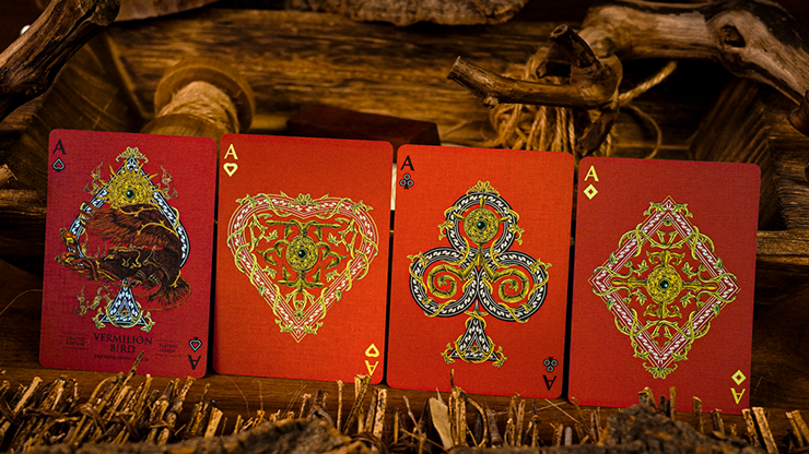 Vermilion Bird Deluxe Wooden Box Set by Ark Playing Cards