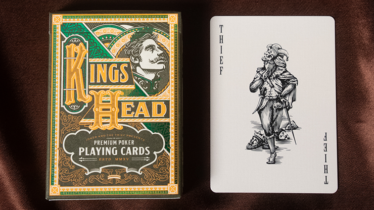 Kings Head (Green & Yellow) Playing Cards  by Joker and the Thief