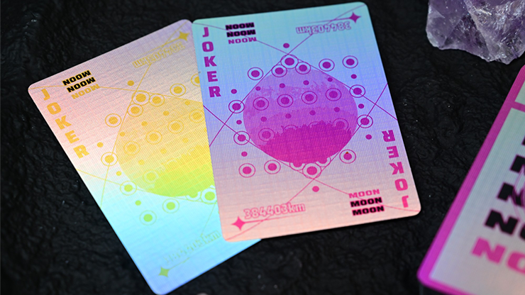Moon (White Holo) Playing Cards