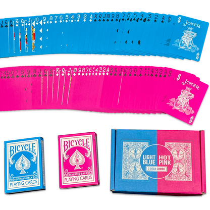 Blue and Pink Playing Cards Two Deck Combo