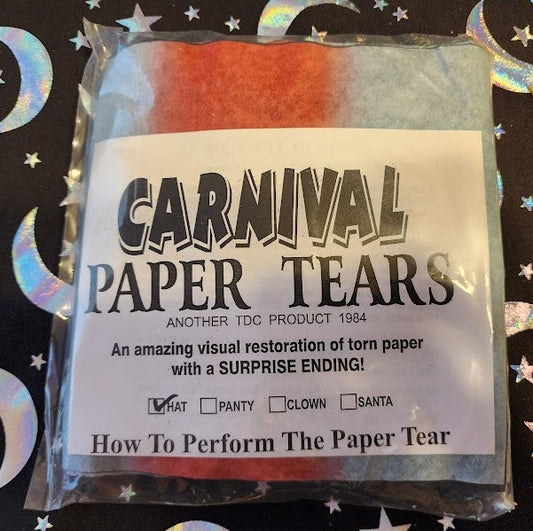 Carnival Paper Hat Tears - Red And Blue - Pack Of 10