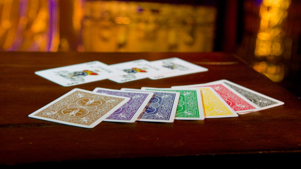 Magic Color Aces Card Trick with Special Bicycle Cards Included