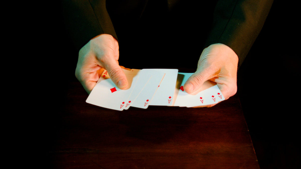 Magic Color Aces Card Trick with Special Bicycle Cards Included