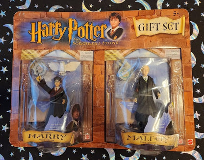 Harry Potter And The Sorcerer's Stone Gift Set - Mattel 2001 Harry and Malfoy