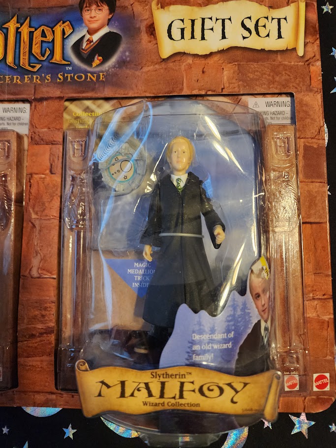 Harry Potter And The Sorcerer's Stone Gift Set - Mattel 2001 Harry and Malfoy