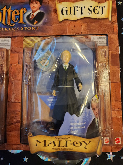 Harry Potter And The Sorcerer's Stone Gift Set - Mattel 2001 Harry and Malfoy