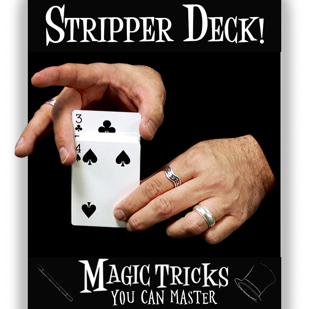 Secret Stripper Magic Deck Trick with 10 Bonus Card Tricks