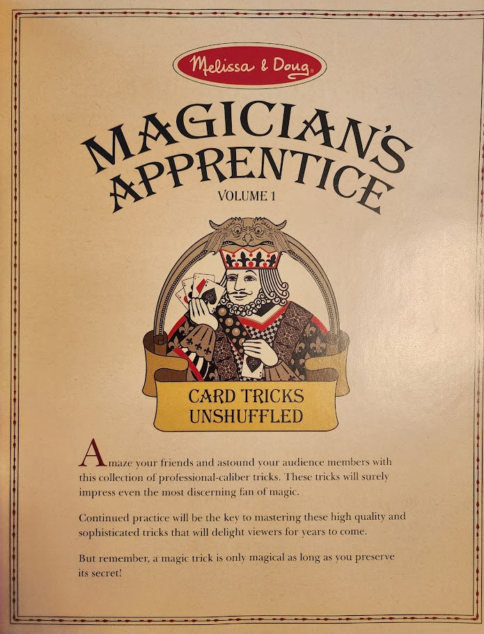 Magicians Apprentice Volume 1 Card Tricks Unshuffled by Melissa & Doug
