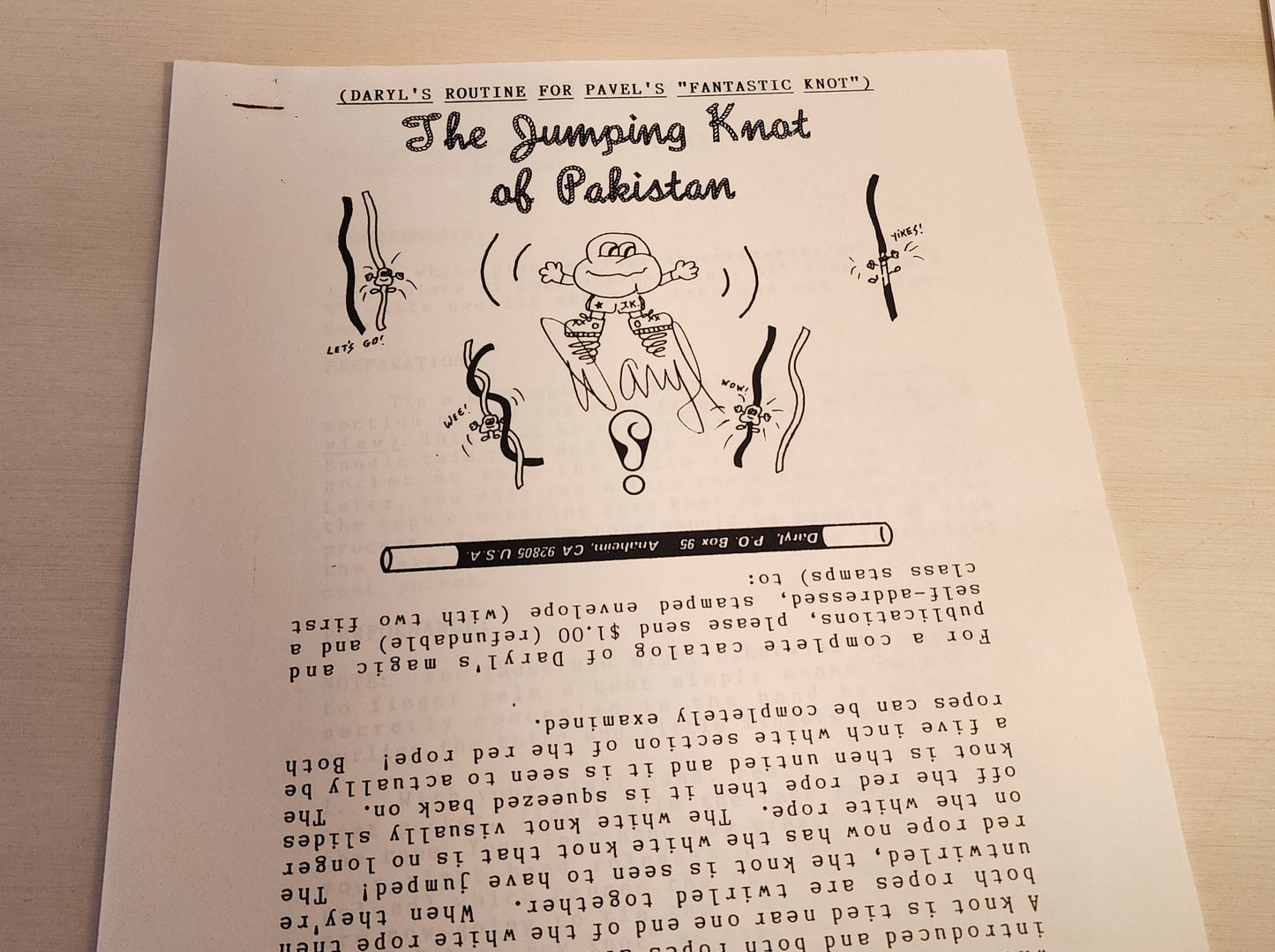 The Jumping Knot Of Pakistan - Daryl's Routine For Pavel's Fantastic Knot - Instructions Only