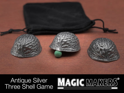 Antique Silver 3 Shell Game