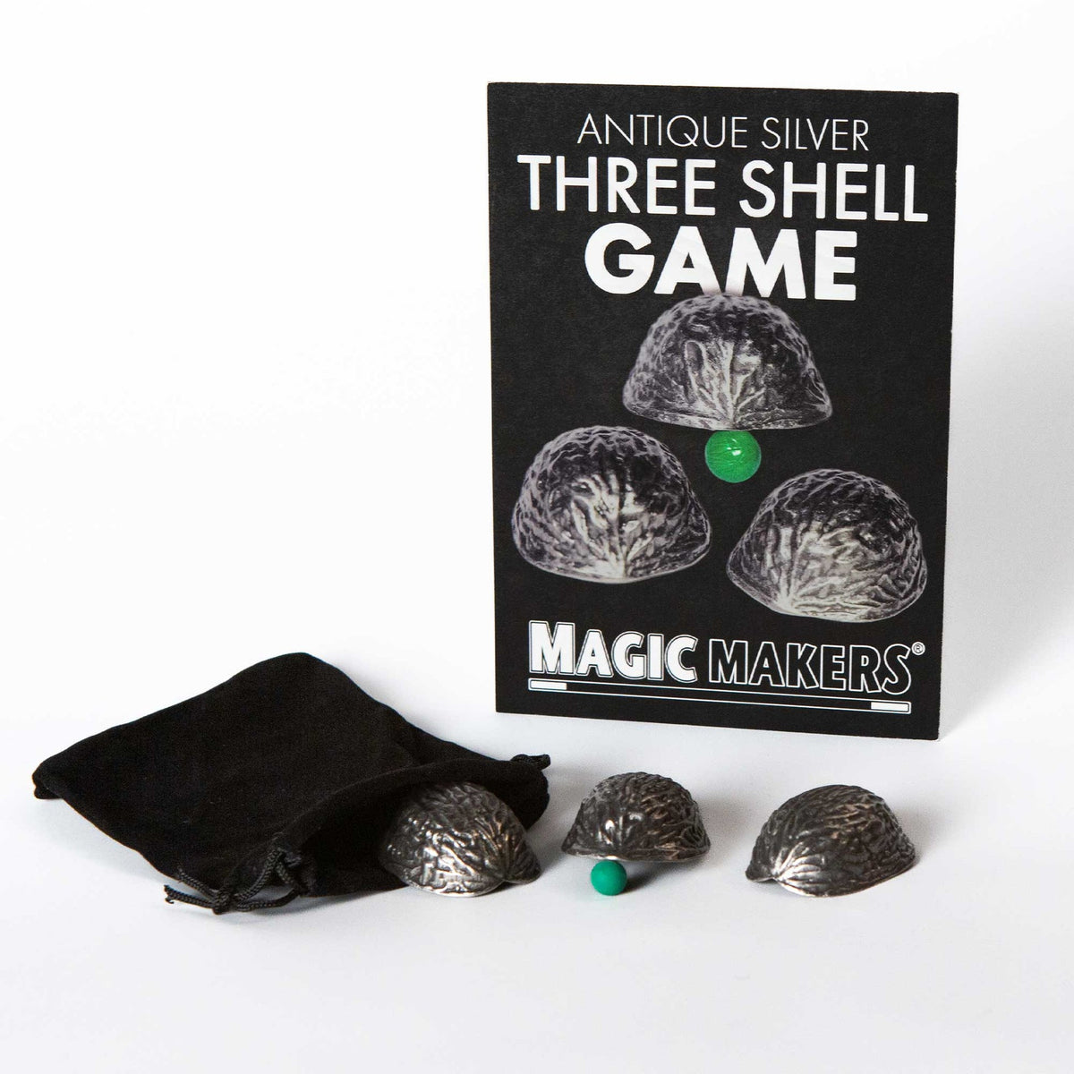 Antique Silver 3 Shell Game