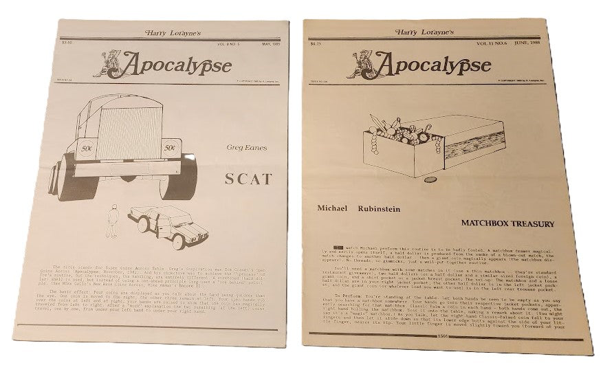 Harry Lorayne's Apocalypse - Issues June 1988 and May 1985