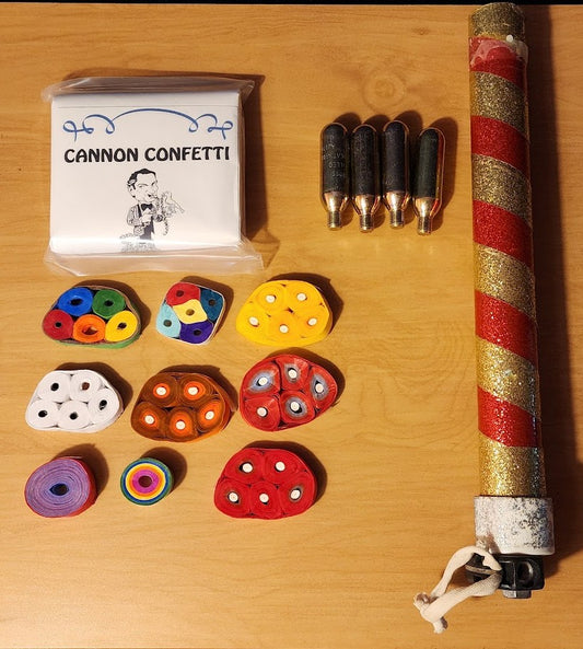 Confetti Cannon 12 Inches With Accessories