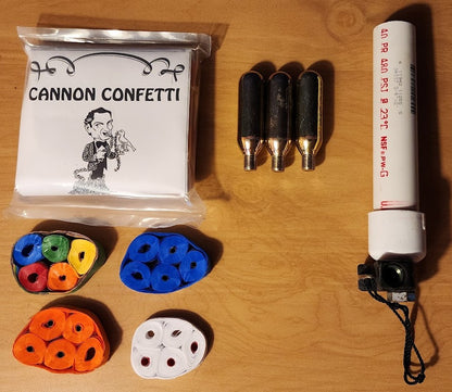 Confetti Cannon 6 Inches With Accessories