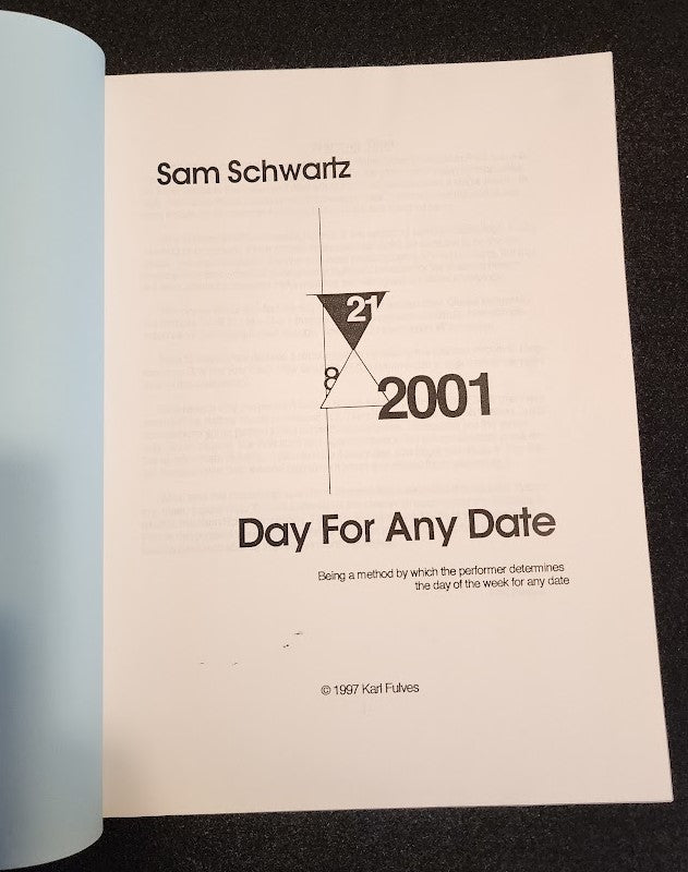 Day For Any Date by Sam Schwartz