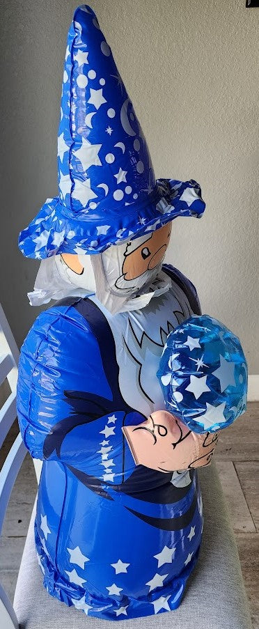 Wizard Holding Crystal Ball Inflatable - Large