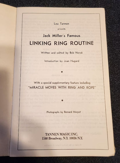 Jack Millers' Linking Ring Routine