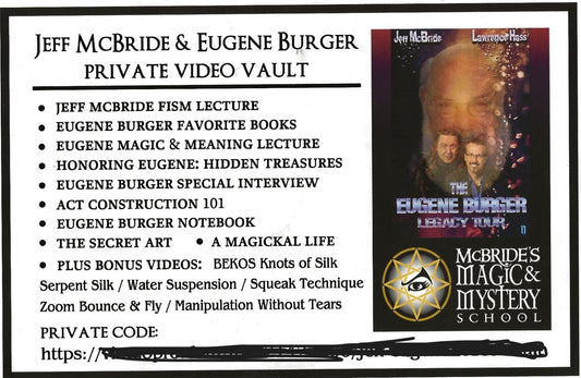 Jeff McBride's And Eugene Burger Private Video Vault