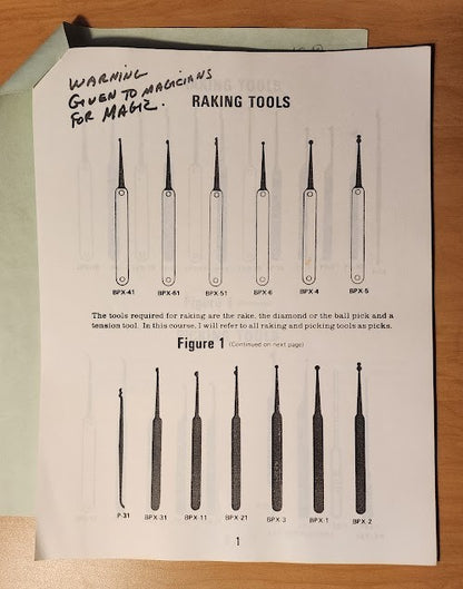 Locksmith's Training Manual - Lockpicking