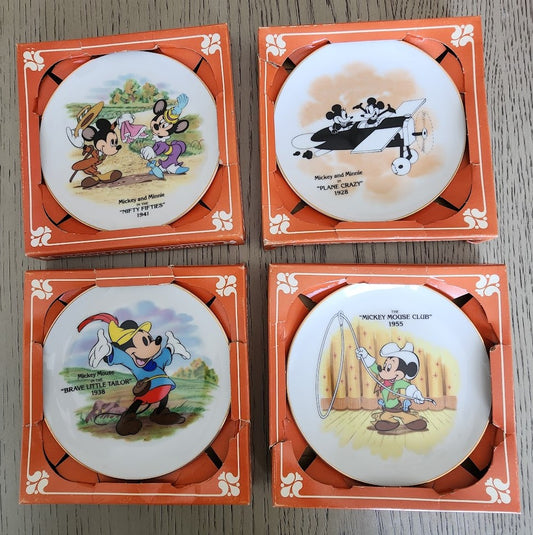 Mickey's Greatest Moments Decorative Plates - 4 In Total