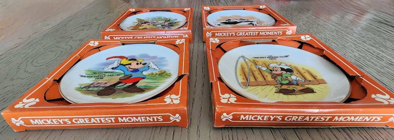 Mickey's Greatest Moments Decorative Plates - 4 In Total