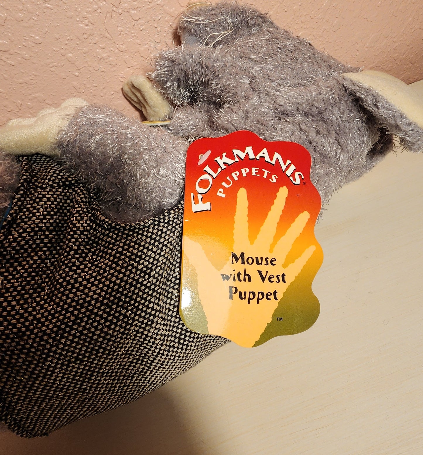 Mouse With Vest Puppet by Folkmanis