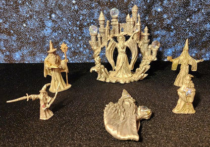 Pewter Wizards Collection - Total Of 6