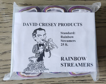 Mouth Coils Rainbow Streamers 25 ft by Dave Cresey (pack of 12)