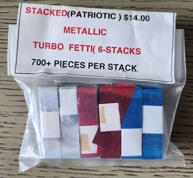 Stacked (Patriotic) Metallic Turbofetti - Aerotechnic Brand