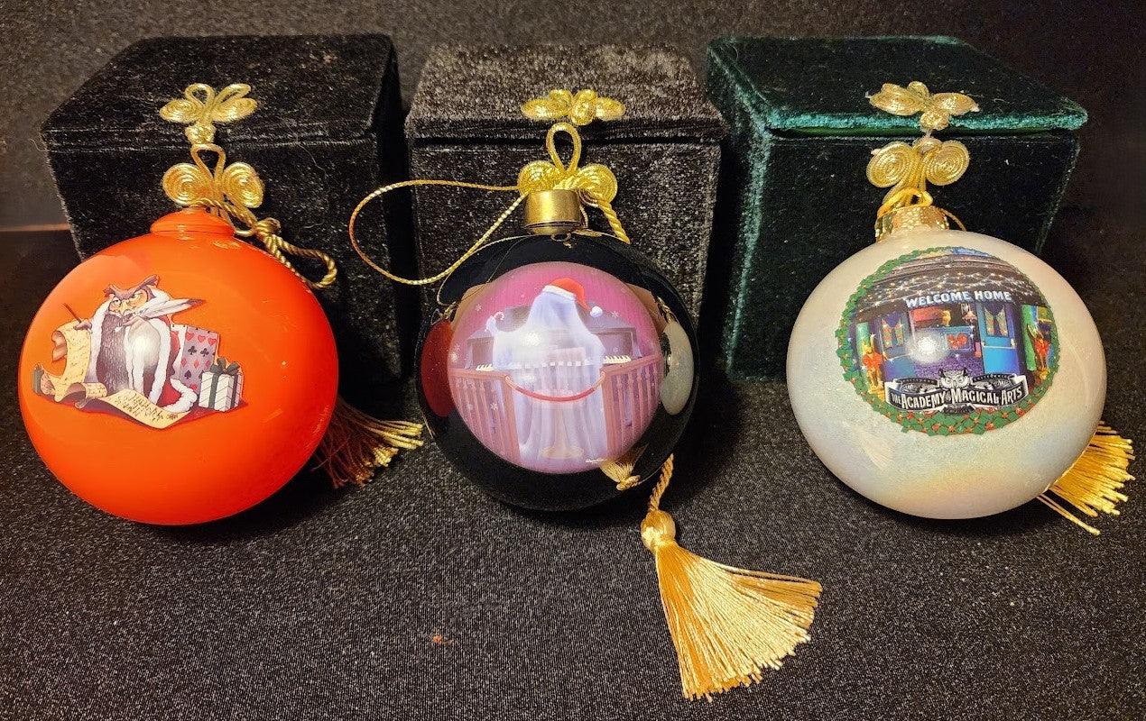 The Academy Of Magical Arts 2018 2019 and 2020 Holiday Ornaments