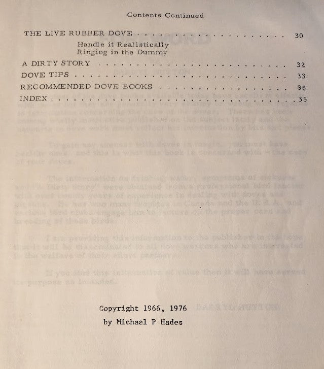 The Dove Worker's Handbook by Darryl Hutton and Micky Hades