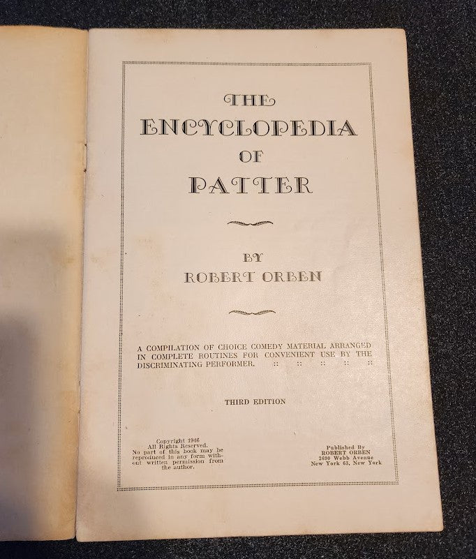 The Encyclopedia Of Patter by Robert Orben