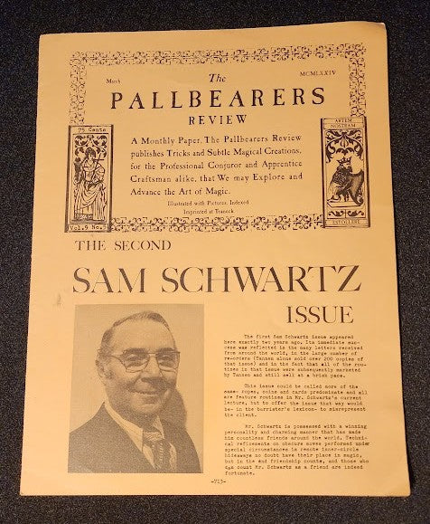 The Pallbeares Review - The Second Sam Schwartz Issue - March MCMLXXIV